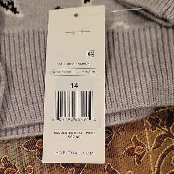 Habitual Purple Sweater Cozy Knitted Design - Picture 3 of 3